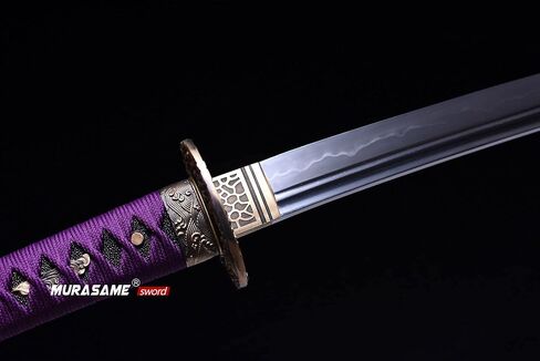 MURASAME Wakizashi Sword T10 Steel Clay Tempered Real Hamon Full Tang Very Sharp in Saudi Arabia