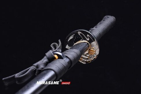 MURASAME Wakizashi Sword T10 Steel Clay Tempered Real Hamon Full Tang Very Sharp in Saudi Arabia
