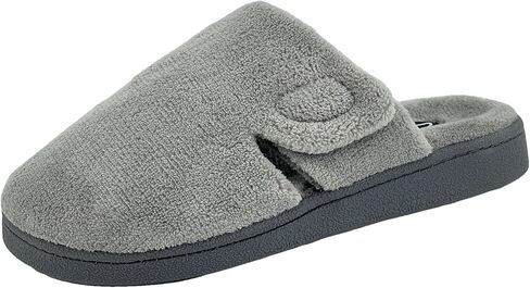 Clarks Womens Open Back Soft Terry Slide Slipper JMS0782T - Adjustable Closure - Indoor Outdoor House Slippers For Women in Saudi Arabia