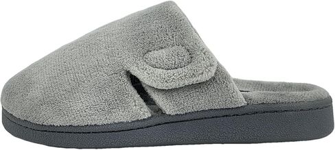 Clarks Womens Open Back Soft Terry Slide Slipper JMS0782T - Adjustable Closure - Indoor Outdoor House Slippers For Women in Saudi Arabia