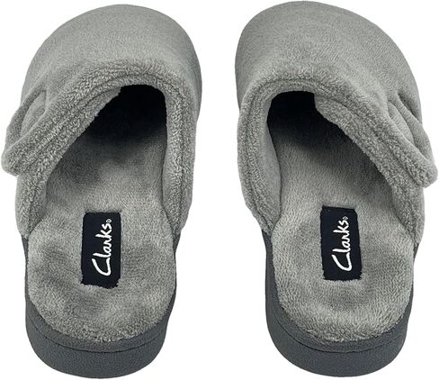 Clarks Womens Open Back Soft Terry Slide Slipper JMS0782T - Adjustable Closure - Indoor Outdoor House Slippers For Women in Saudi Arabia