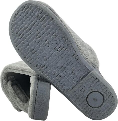 Clarks Womens Open Back Soft Terry Slide Slipper JMS0782T - Adjustable Closure - Indoor Outdoor House Slippers For Women in Saudi Arabia