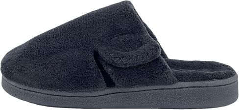 Clarks Womens Open Back Soft Terry Slide Slipper JMS0782T - Adjustable Closure - Indoor Outdoor House Slippers For Women in Saudi Arabia