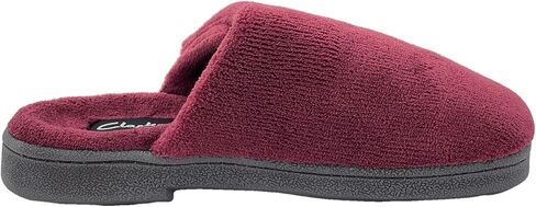Clarks Womens Open Back Soft Terry Slide Slipper JMS0782T - Adjustable Closure - Indoor Outdoor House Slippers For Women in Saudi Arabia