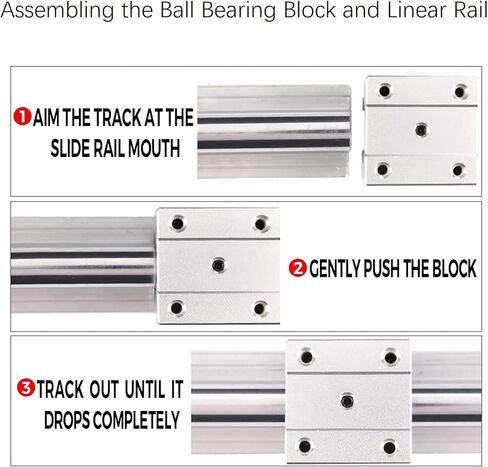 SBR20UU Bearing Blocks, 4Pcs 20mm Open Sliding Ball Bearing Block for SBR20 Linear Motion Shaft Guides Slide Rails as CNC Linear Rail Kit in Saudi Arabia