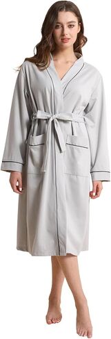 Womens Kimono Robe Lightweight Soft Bathrobe Sleepwear Loungewear with Pockets in Saudi Arabia