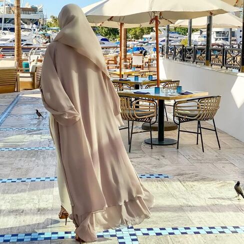 فستان قفطان نسائي طويل الأكمام إسلامي طويل الأكمام فستان سهرة إسلامي + وشاح حجاب in Saudi Arabia