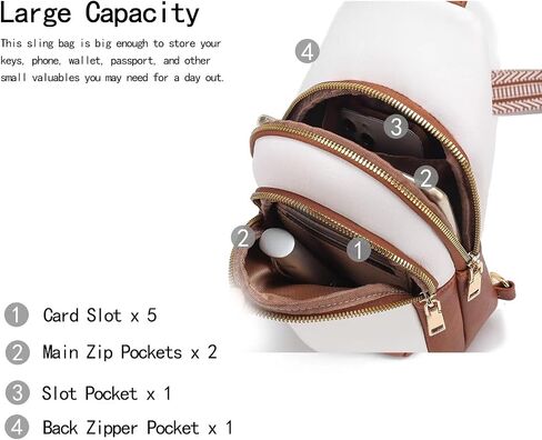 Small Sling Bag for Women Leather Crossbody Bags Fanny Pack Womens Gifts Chest Bag for Travel in Saudi Arabia