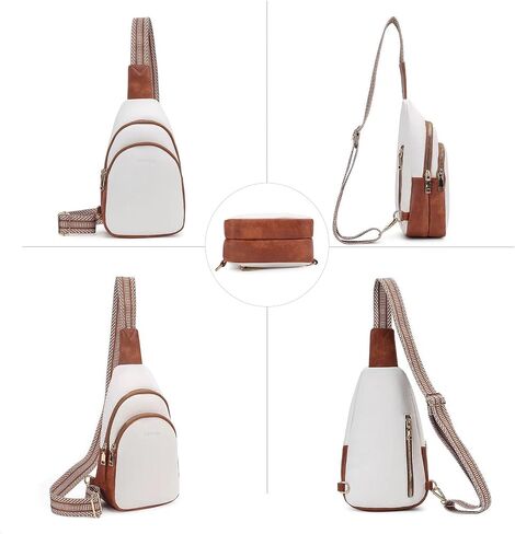 Small Sling Bag for Women Leather Crossbody Bags Fanny Pack Womens Gifts Chest Bag for Travel in Saudi Arabia