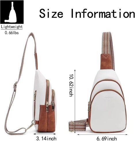 Small Sling Bag for Women Leather Crossbody Bags Fanny Pack Womens Gifts Chest Bag for Travel in Saudi Arabia