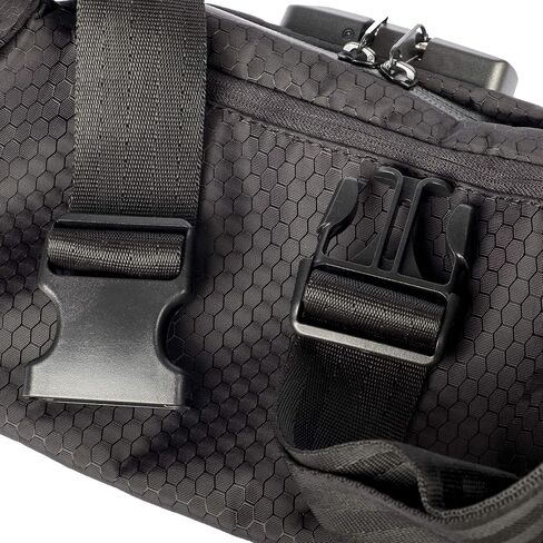 Cali Crusher 100% Smell Proof Fanny Pack w/Combo Lock (Black) in Saudi Arabia