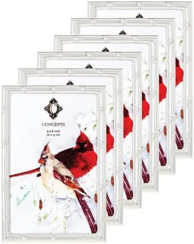 Concepts 4x6 Gold Bamboo Picture Frames for Family Photos And Wall Collages - Elegant Wall and Tabletop Decor in Bulk, Perfect for Preserving Precious Moments at Home. in Saudi Arabia