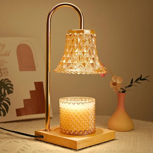 مصباح تدفئة الشموع، سخان شموع كهربائي مع مؤقت، ضوء شمعة خافت، جهاز صهر الشموع الكهربائي، متوافق مع الشموع الصغيرة والكبيرة، حاملات شموع عطرية لتزيين المنزل، ذهبي in Kuwait