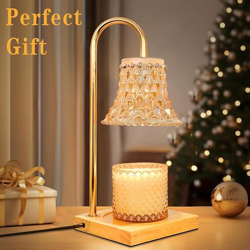 مصباح تدفئة الشموع، سخان شموع كهربائي مع مؤقت، ضوء شمعة خافت، جهاز صهر الشموع الكهربائي، متوافق مع الشموع الصغيرة والكبيرة، حاملات شموع عطرية لتزيين المنزل، ذهبي in Kuwait