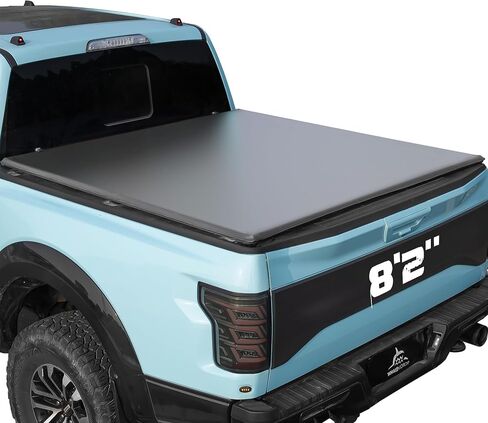 غطاء تونيو لسرير الشاحنة متوافق مع صندوق Ford Super Duty بطول 8.2 قدم، 1999-2024 F250 F-250 F350 F-350، نمط قابل للطي الناعم in Kuwait