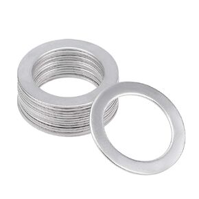 uxcell 15Pcs 18mm X 26mm X 0.8mm 304 Stainless Steel Flat Washer for Screw Bolt