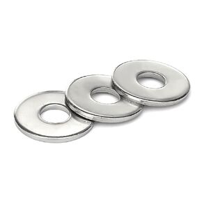 M8 Stainless Steel Flat Washer, 18-8 (304) Stainless Steel Washer, Flat Plate, 100PCS