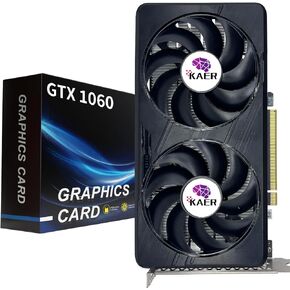 KAER NVIDIA Geforce GTX1060 Gaming Graphics Card（PCIe×16 2.0 ，3G GDDR5 Memory） 192 Bit or PC Video Card with Dual Fans Computer Gpu with DVI HDMI DP Output