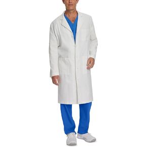 Landau mens Relaxed Fit 3-pkt 5-knot Cloth Button Full-length Lab Coat for Men 3138Medical Lab Coat