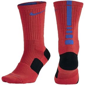 Nike Elite Basketball Crew Light Crimson/Hyper Cobalt/Hyper Cobalt LG (Men's Shoe 8-12, Women's Shoe 10-13)