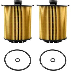 2Pcs Oil Filters Fit for Volvo XC90 C60 S90 2015-2020 Replace 31372212, 32140029