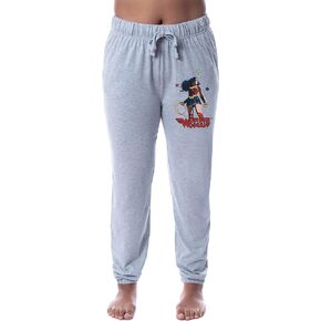 DC Comics Womens' Wonder Woman Character Jogger Sleep Pajama Pants