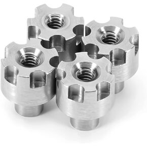 INJORA M2.5 Wheel Nuts 6/7/8.5mm Stainless Steel for 1/18 RC Crawler TRX4M Upgrade, 12PCS