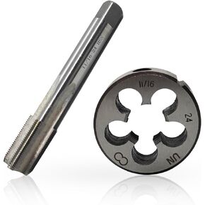 11/16"- 24 Tap and Die set Straight Flute Thread Tap Machine Tap 11/16-24 TPI Nominal Diameter 11/16" Thread Per Inch 24 Fin Thread UNEF Right Hand Thread