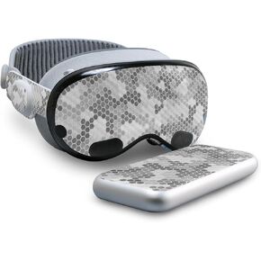 Carbon Fiber VR Skin Compatible with Apple Vision Pro - Camo Hexadots - Premium 3M Vinyl Protective Wrap Decal Cover - Easy to Apply | Crafted in The USA by MightySkins