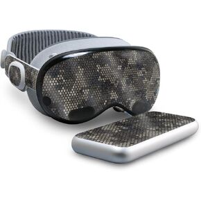 Glossy Glitter VR Skin Compatible with Apple Vision Pro - Camo Dots - Premium 3M Vinyl Protective Wrap Decal Cover - Easy to Apply | Crafted in The USA by MightySkins