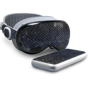Carbon Fiber Skin Compatible with Apple Vision Pro - Dark Shimmer Marble - Premium 3M Vinyl Protective Wrap Decal Cover - Easy to Apply | Crafted in The USA by MightySkins