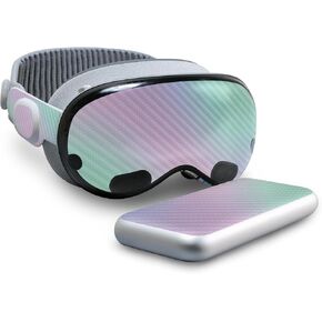 غلاف الواقع الافتراضي من ألياف الكربون متوافق مع Apple Vision Pro - أحمر خالص - غطاء لاصق واقٍ من الفينيل الفاخر 3M - سهل الاستخدام | صُنع في الولايات المتحدة الأمريكية بواسطة MightySkins in Kuwait