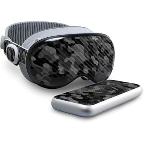 Carbon Fiber VR Skin Compatible with Apple Vision Pro - Solid Red - Premium 3M Vinyl Protective Wrap Decal Cover - Easy to Apply | Crafted in The USA by MightySkins
