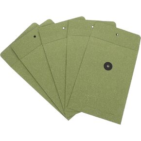 EXCEART 5pcs Kraft Paper Envelope Vintage Envelope Pockets with Button and String Closure Greeting Card Mailing Envelopes for Wedding Baby Shower Christmas Thanksgiving Graduation Party Green