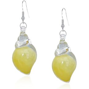 Just Follow Beach Summer Sea Shell Earrings For Women and Girls Tropical Natural Scallop Shell Jewelry Boho Earring Vacation Dangling Drop Earring