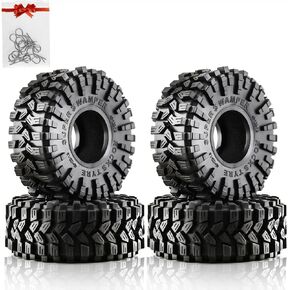 1.9 Crawler Tires black（4pcs Nine tailed fox Version）， RC crawler tires all terrain use.for Axial SCX10 II III Traxxas TRX4 Redcat Gen 8 Gen7 RC4WD Gifts 1/10 rc body clips.