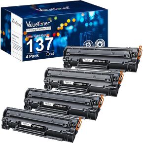 Valuetoner Compatible Toner Cartridge Replacement for Canon 137 Black Toner Cartridge 9435B001AA for ImageClass D570 MF242dw MF244W MF247dw MF249dw MF236n MF232w LBP151dw MF227dw MF210 (Black, 4-Pack)