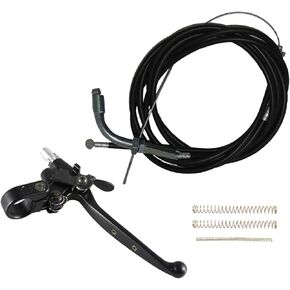 Left Clutch Lever W/ Lock Throttle & Clutch Cable Set Fits 49cc 60cc 66cc 80cc Motorized Bike