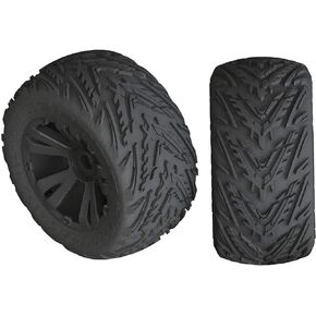 ARRMA 1/10 dBoots Minokawa LP Front/Rear 3.8 Pre-Mounted Tires, 17mm Hex, Black (2): 4S, ARAC9467
