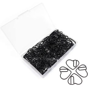 100Pcs Heart Paper Clips, Cute Metal Paperclips, Love Heart Shaped Paperclips, Stainless Steel Paper Clips for Bookmark Paper Document Sorting and Organizing