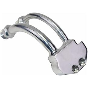 SixBuys Performance Chrome A/C Compressor Curved Manifold Compatible with Sanden SD7B10 7176 SD7 Style