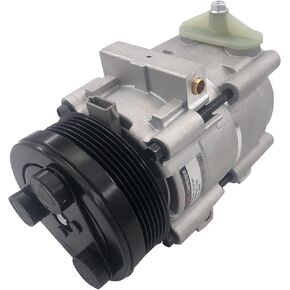 A/C AC air condition compressor with Clutch V8 4.6L 5.4L V10 6.8L compatible with Excursion Heritage F-250 F-350 F-450 F-550 F250 F350 F450 F550 Super Duty Mustang Town Car Cougar