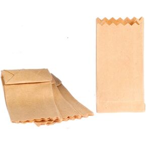 Melody Jane Dolls Houses Dollhouse Miniature Set of 4 Brown Grocery Store Bags