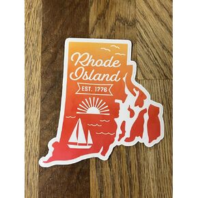 RHODE ISLAND 4" vinyl sticker for car, laptop, notebook, smooth surfaces.