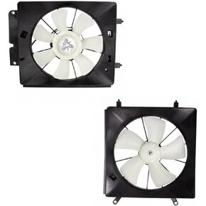 Radiator & AC Condenser Cooling Fan Assembly Pair for 2002-2006 Honda CR-V CRV & 2003-2006 Honda Element
