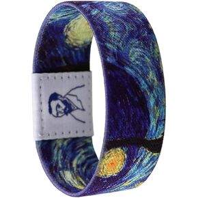 Starry Night Vincent Van Gogh Oil Painting Art 7.1" Reversible Stretch Wristband Wrist Band Bracelet Elastic Strap