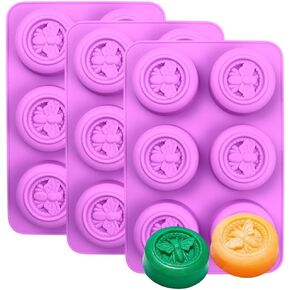 3Pcs Bee Silicone Soap Molds, Round Bumble Honeybee Silicone Mold for Homemade Soap Lotion Bar Chocolate Ice Cube Jello Mold Baking Cake Desserts Mold Resin Beeswax Mould