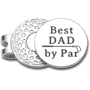 Golf Ball Marker Hat Clip for Men Fathers Day Dad Gifts from Wife Daughter Son Godfather Stepdad Grandpa Birthday Gifts New Dad Gifts for Men First Time Dad Valentine Christmas Stocking Stuffer