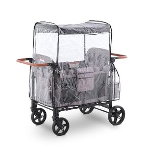 Stroller Wagon Raincover for W4 Original, Lightweight Transparent Quad Stroller Raincover Compatible with WONDERFOLD W4, Waterproof and Windproof Protection W4 Accessories