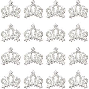 30PCS Crown Rhinestone Jewelry Embellishment for DIY Handmade Hair Accessories Sneakers, Clothes, Party Decorations Gift Box ，Dress，Rhinestone Alloy Appliques Decorative Home Decor (Gold)